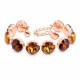 Bracelet “Vortex” (Light Amber / Smoked Amber) dazzling with Crystals by Swarovski®