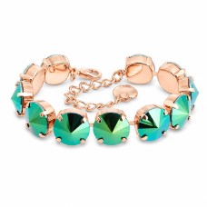 Apyrankė moterims DiamondSky „Vortex (Scarabaeus Green)“ su Swarovski kristalais