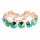 Bracelet “Vortex” (Scarabaeus Green) embellished with Crystals by Swarovski®