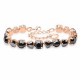 Apyrankė moterims DiamondSky „Romantic Tenderness II (Jet Hematite / Light Chrome)“ su Swarovski kristalais