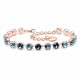 Bracelet “Classic III” (Bermuda Blue / Aquamarine) created with Crystals by Swarovski®