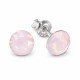 Серебряные серьги 925 пробы «Классика (Rose Water Opal)» с кристаллами Swarovski®