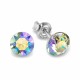Серебряные серьги 925 пробы «Классика (Paradise Shine)» с кристаллами Swarovski®