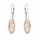 Серебряные серьги «Аншанте (Rose Patina)» с кристаллами Swarovski®