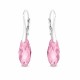 Sidabriniai auskarai „Enchanté (Light Rose)“ su Swarovski® kristalais