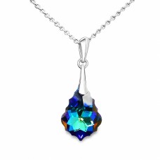 Sidabrinis pakabukas „Baroque IV (Meridian Blue)“ su Swarovski® kristalais