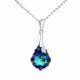 Sidabrinis pakabukas „Baroque IV (Meridian Blue)“ su Swarovski® kristalais