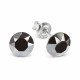Sidabrinis papuošalų rinkinys moterims DiamondSky „Classic (Jet Hematite)“ su Swarovski kristalais