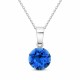 925 Sterling Silver Pendant “Classic (Capri Blue)” created with Crystals by Swarovski®