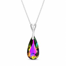 Sidabrinis pakabukas „Rainbow Waterfall (Vitrail Medium)“ su Swarovski® kristalais