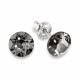 925 Sterling Silver Jewelry Set “Classic (Silver Night)” created with Crystals by Swarovski®