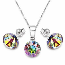 Sidabrinis papuošalų rinkinys moterims „Classic (Vitrail Medium)“ su Swarovski® kristalais