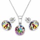 Sidabrinis papuošalų rinkinys moterims „Classic (Vitrail Medium)“ su Swarovski® kristalais