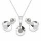925 Sterling Silver Jewelry Set “Classic (Light Chrome)” created with Crystals by Swarovski®