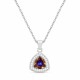 925 Sterling Silver Pendant “Elemental Magic (Volcano)” created with Crystals by Swarovski®