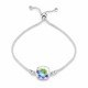 Sidabrinė apyrankė moterims DiamondSky „Akinantis Spindesys (Aurora Borealis)“
