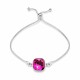 Sidabrinė apyrankė moterims DiamondSky „Glare (Fuchsia)“