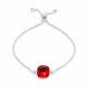 925 Sterling Silver Bracelet “Glare (Light Siam)” dazzling with Crystals by Swarovski®