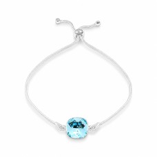 Sidabrinė apyrankė moterims DiamondSky „Glare (Aquamarine)“