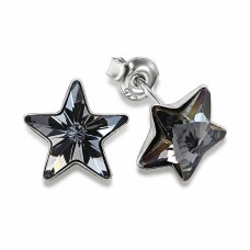 Sidabriniai auskarai „Star (Silver Night)“ su Swarovski® kristalais