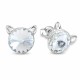 925 Sterling Silver Earrings “Cat” created with Crystals by Swarovski®