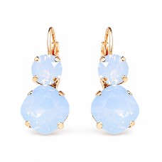 Auskarai moterims DiamondSky „Glare VI (Air Blue Opal)“ su Swarovski kristalais