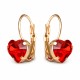 Auskarai moterims DiamondSky „Young Heart“ su Swarovski kristalais