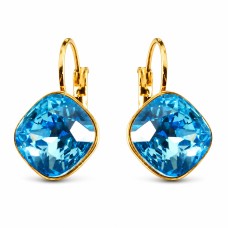 Auskarai „Glare IV (Aquamarine Blue)“ su Swarovski® kristalais