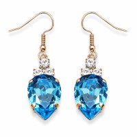 Earrings “Leonora (Aquamarine Blue)” created with Crystals by Swarovski®