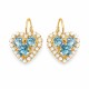 Auskarai moterims DiamondSky „Open Heart“ su Swarovski kristalais