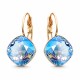 Earrings “Glare IV” (Light Sapphire Shimmer) dazzling with Crystals by Swarovski®