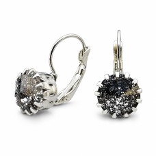 Серьги «Винтаж VI (Black Patina)» с кристаллами Swarovski®