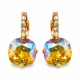 Earrings “Glare VII” (Light Topaz Shimmer) dazzling with Crystals by Swarovski®