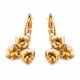 Серьги «Бермудский Треугольник III (Golden Shadow)» с кристаллами Swarovski®