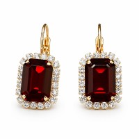 Earrings “Lourdes II (Siam)” created with Crystals by Swarovski®