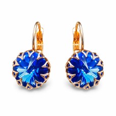 Серьги «Винтаж III (Sapphire)» с кристаллами Swarovski®