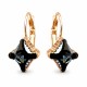 Auskarai moterims DiamondSky „Byzantine Cross (Graphite Light Chrome)“ su Swarovski kristalais