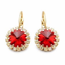 Серьги «Кларис IX (Scarlet)» с кристаллами Swarovski®