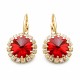 Earrings “Clarice IX (Scarlet)” created with Crystals by Swarovski®