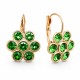 Earrings “Spring” (Fern Green) dazzling with Crystals by Swarovski®