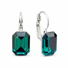 Серьги «Лурдес (Emerald)» с кристаллами Swarovski®