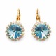 Серьги «Кларис IX (Aquamarine Blue)» с кристаллами Swarovski®