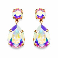 Серьги «Кристальная Капля IV (Aurora Borealis)» с кристаллами Swarovski®