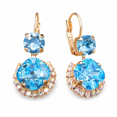 Auskarai „Clarice VI (Aquamarine Blue)“