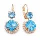 Earrings “Clarice VI (Aquamarine Blue)” created with Crystals by Swarovski®