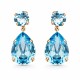 Earrings “Crystal Drop IV (Aquamarine Blue)” created with Crystals by Swarovski®