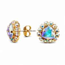 Auskarai moterims DiamondSky „Bermuda Triangle IV (Aurora Borealis)“ su Swarovski kristalais