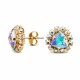 Серьги «Бермудский Треугольник IV (Aurora Borealis)» с кристаллами Swarovski®