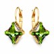 Серьги «Византийский Крест (Peridot Scarabaeus Green)» с кристаллами Swarovski®