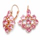 Серьги «Роскошь II (Light Rose)» с кристаллами Swarovski®